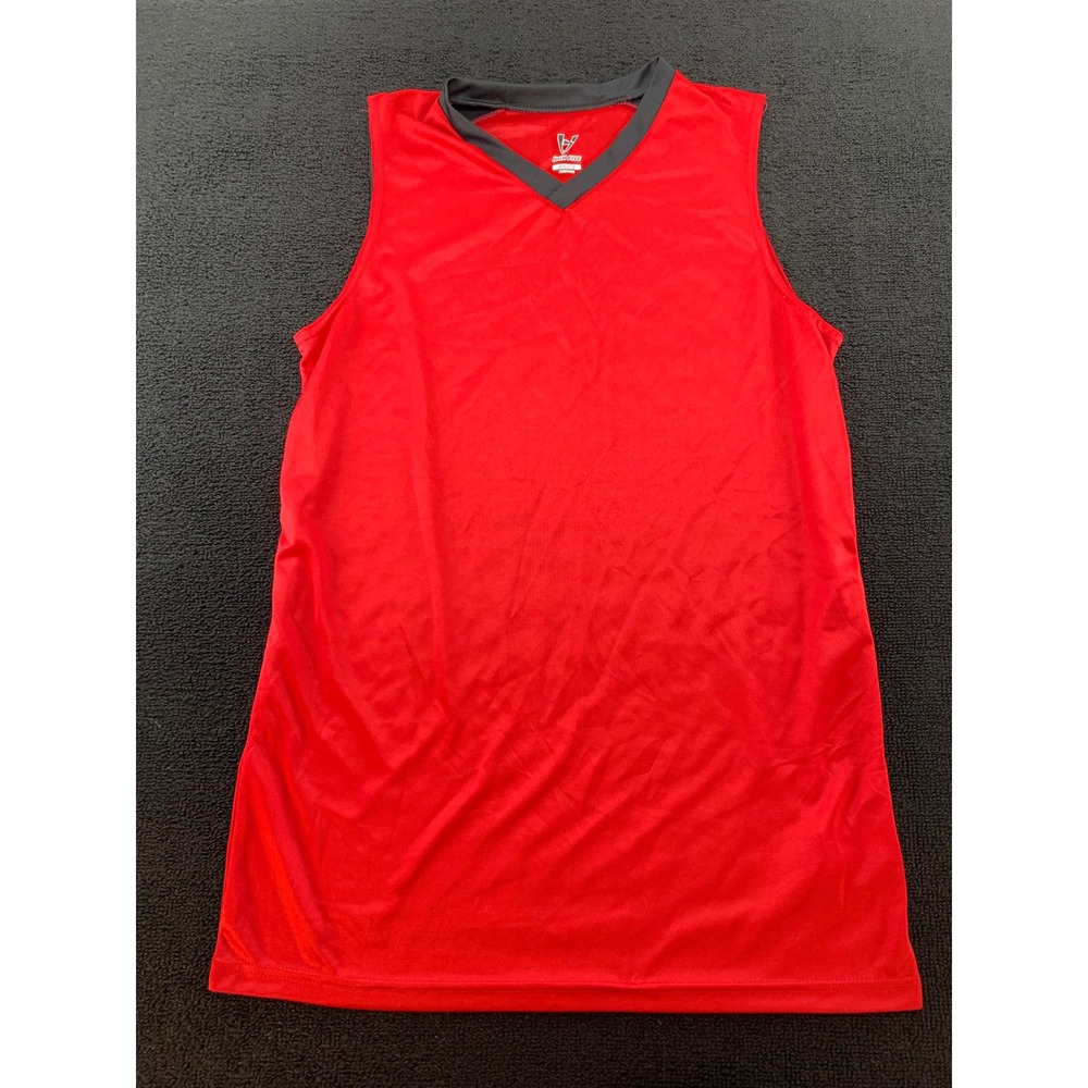 High‎ Five Adult S Red Basketball Jersey Tank Top Athletic V Neck Sleeveless